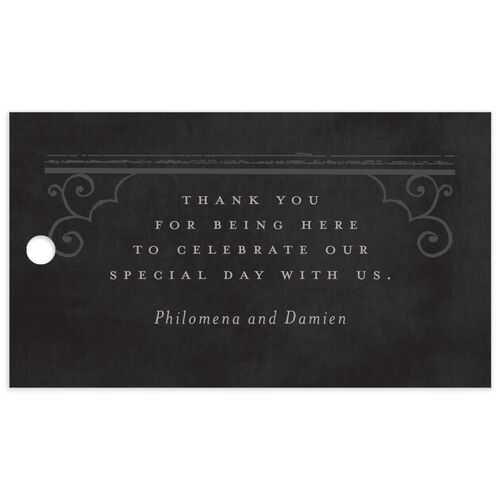 Gothic Gate Favor Gift Tags Plum Signature