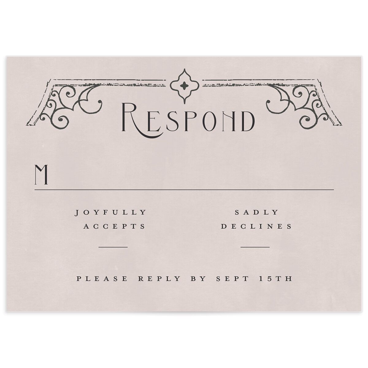 Gothic Gate Wedding Response Cards