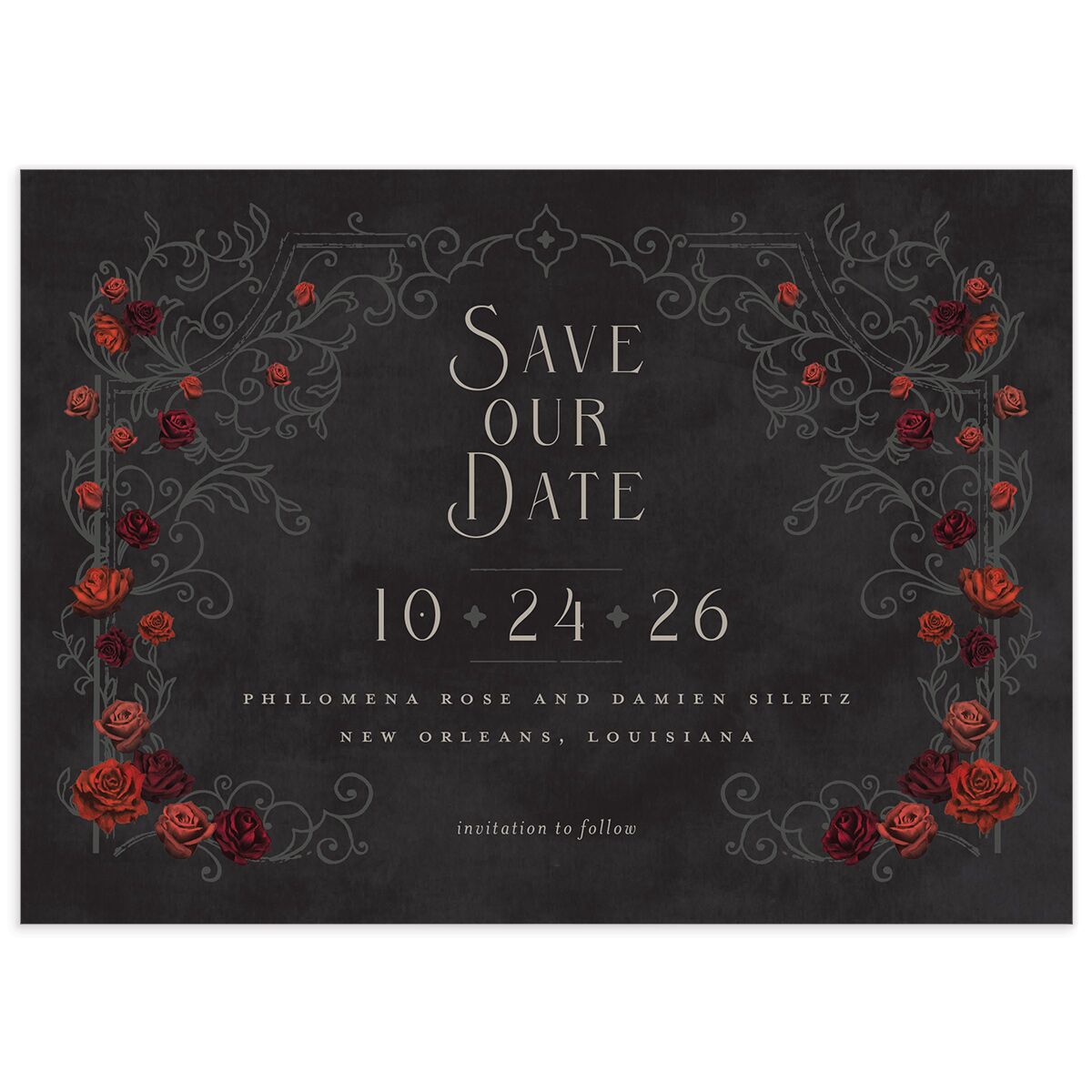 Gothic Gate Save The Date Cards