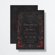 Gothic Gate Wedding Invitations Licorice Signature No Standard