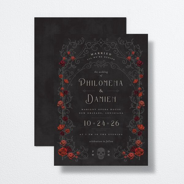 Gothic Gate Wedding Invitations Licorice Signature No Standard