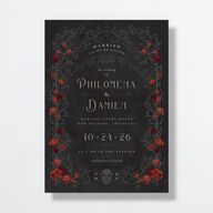 Gothic Gate Wedding Invitations Licorice Signature No Standard