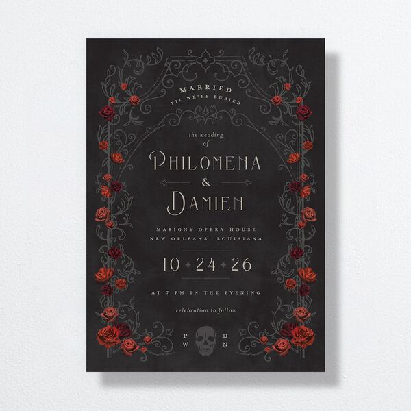 Gothic Gate Wedding Invitations Licorice Signature No Standard