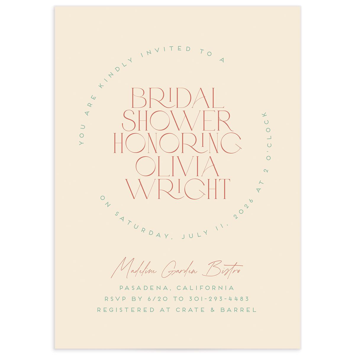 Retro Spotlight Bridal Shower Invitations
