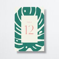 Eclectic Monstera Table Numbers Ultramarine Signature