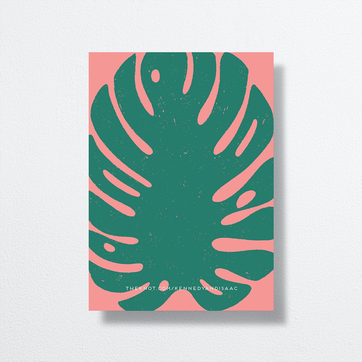 Eclectic Monstera Wedding Invitations Ultramarine Signature No