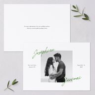 Contrast Type Save the Date Cards Greenery Signature smooth Blank No Standard