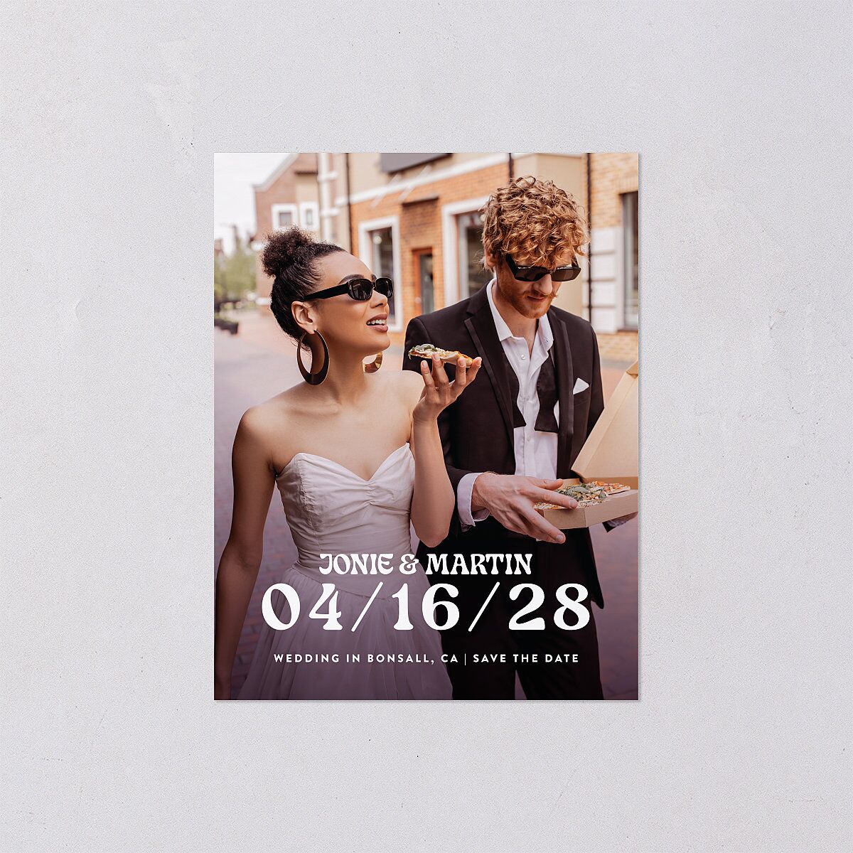 Wedstock Save the Date Petite Cards Sky Signature smooth Blank No Standard