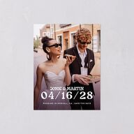 Wedstock Save the Date Petite Cards Sky Signature smooth Blank No Standard