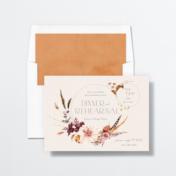 Eclectic Adornment Rehearsal Dinner Invitations Peony Signature