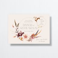 Eclectic Adornment Rehearsal Dinner Invitations Peony Signature