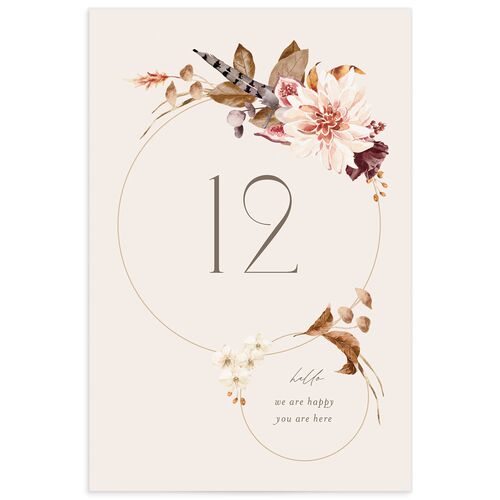 Eclectic Adornment Table Numbers - Pink