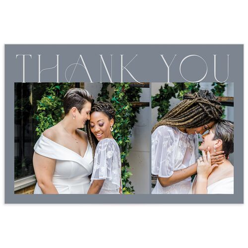 Eclectic Adornment Thank You Postcards Dusty Blue