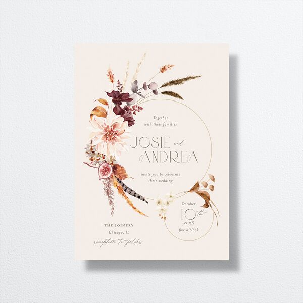 Eclectic Adornment Wedding Invitations Peony Signature No
