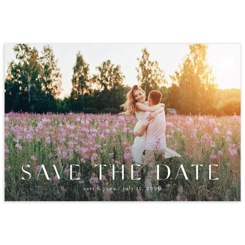 Scattered Blossoms Save The Date Postcards Amethyst
