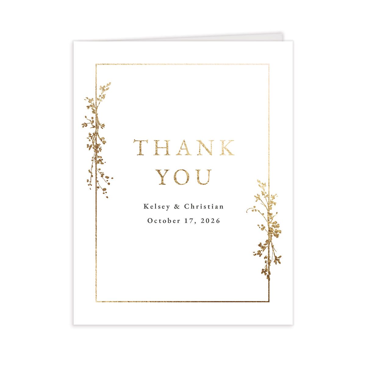 Gilded Wildflower Thank You Cards