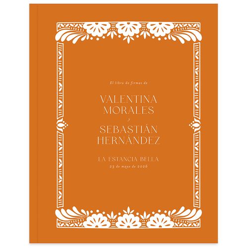 Hacienda Elegante Wedding Guest Book Cinnamon