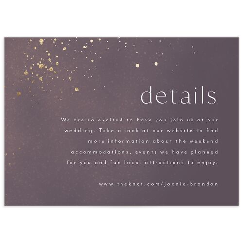Shimmer Dust Wedding Enclosure Cards - 