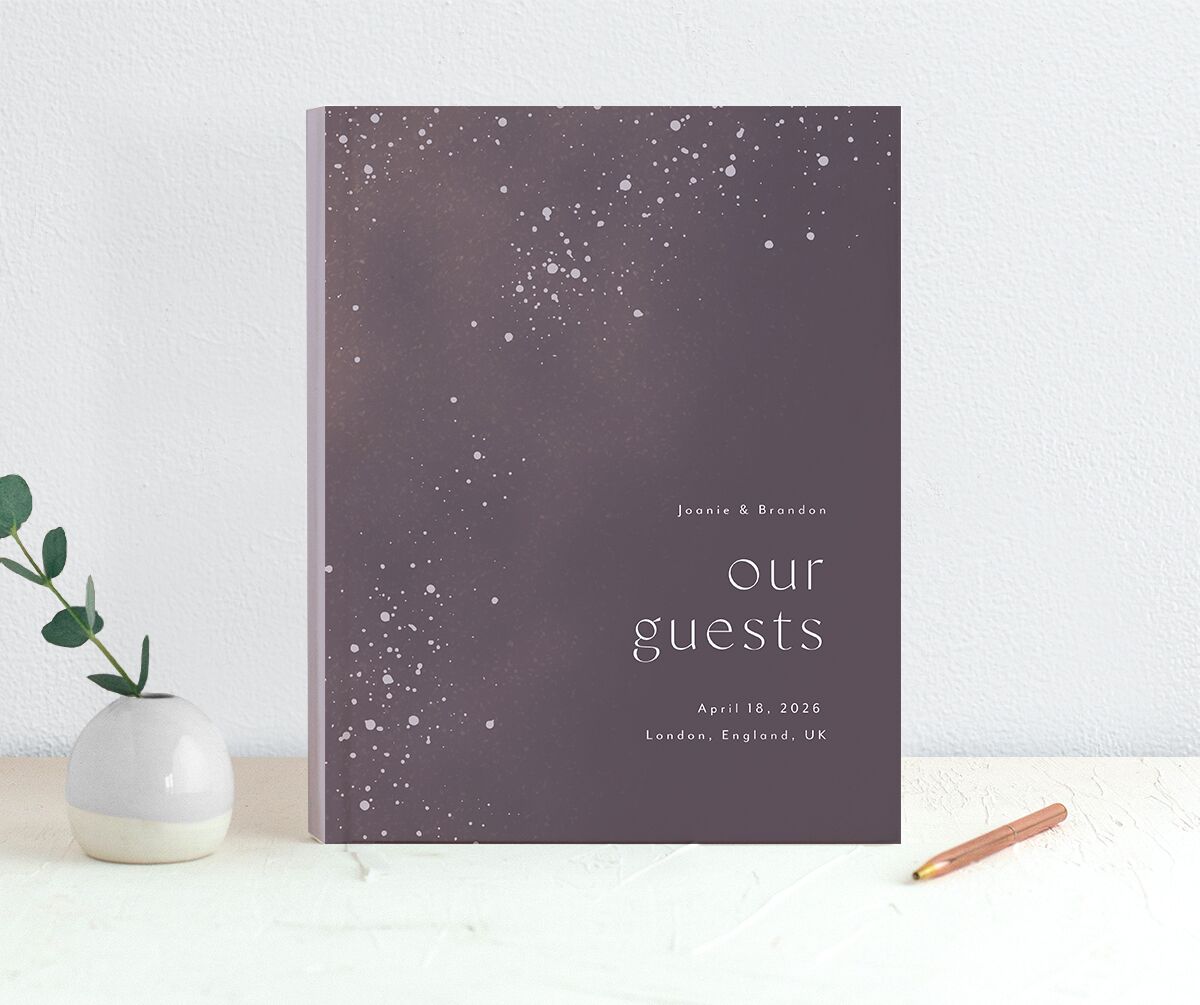 Shimmer Dust Wedding Guest Book front