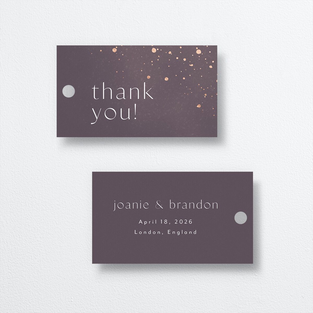Shimmer Dust Favor Gift Tags front