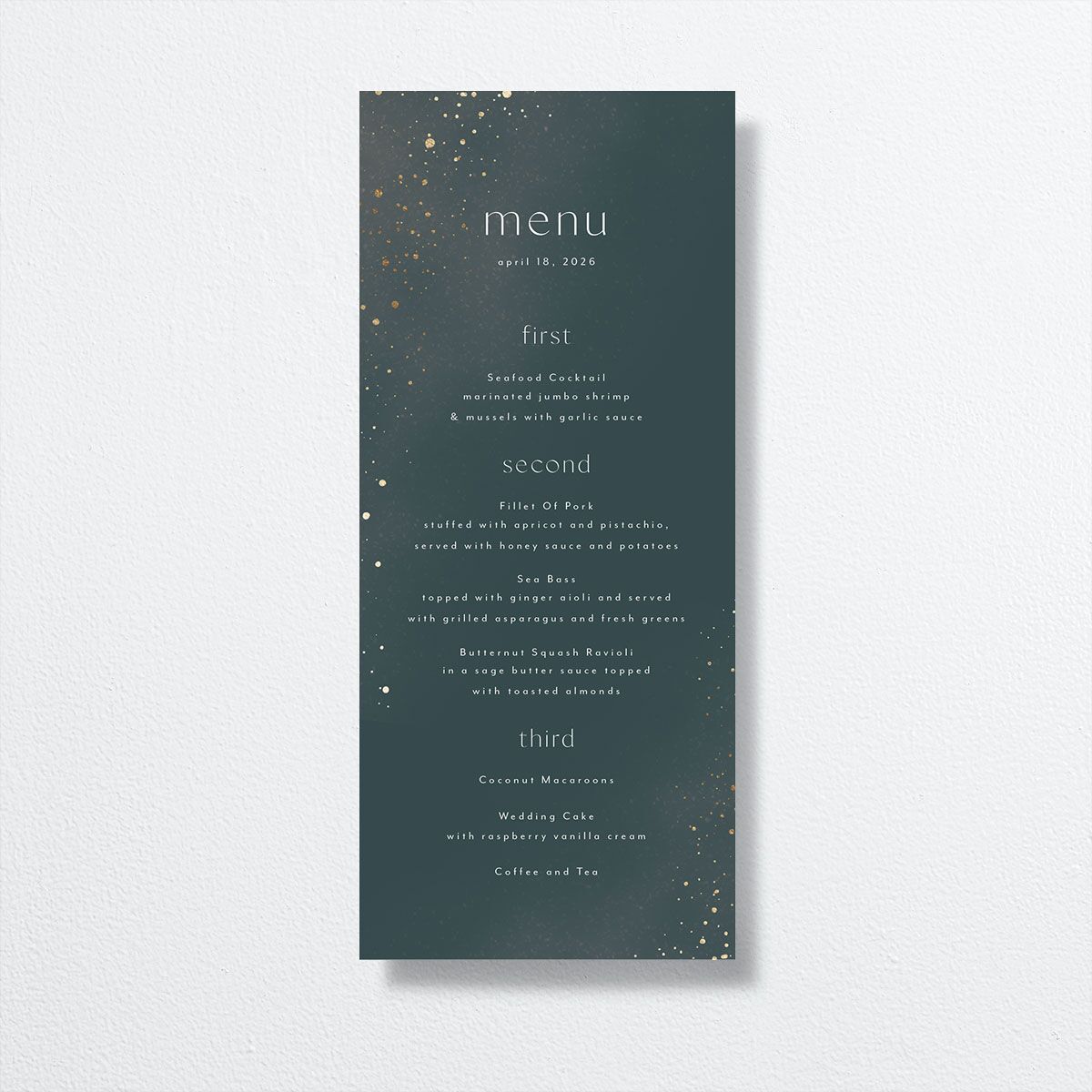 Shimmer Dust Menus front