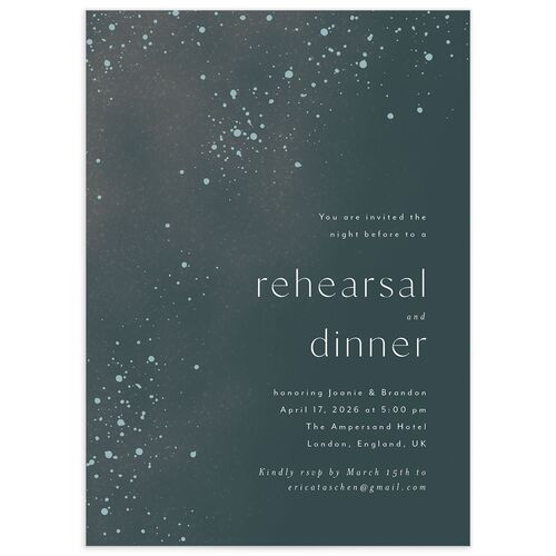 Shimmer Dust Rehearsal Dinner Invitations - 