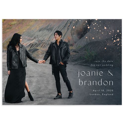Shimmer Dust Save The Date Cards - 