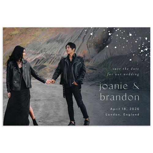 Shimmer Dust Save The Date Postcards  - 