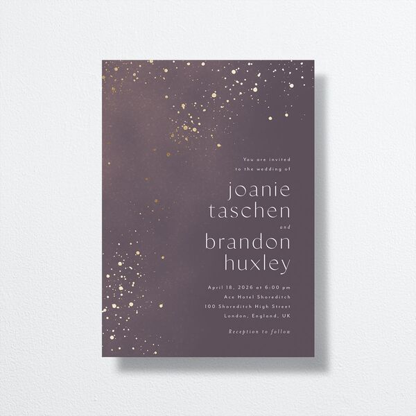 Shimmer Dust Wedding Invitations front