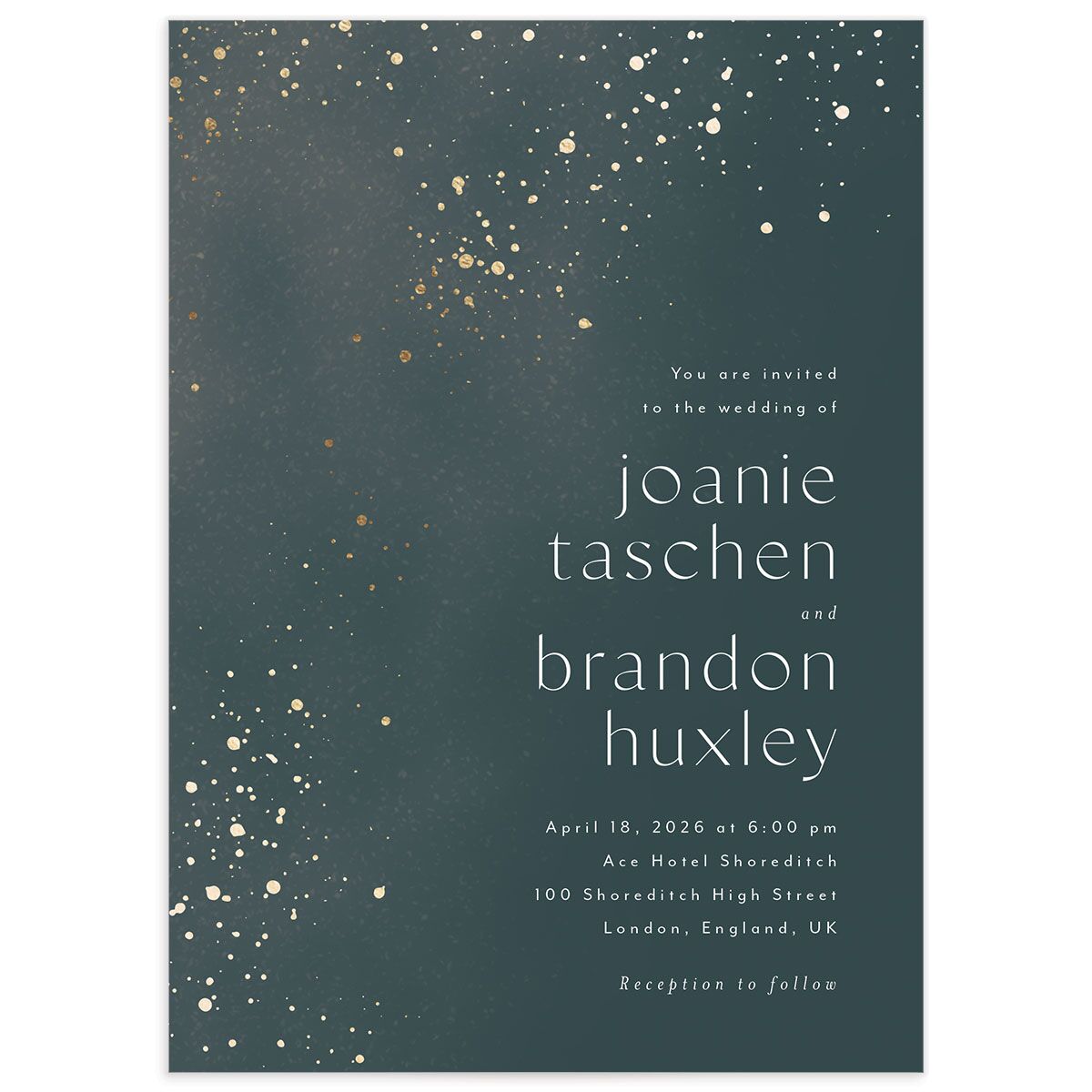 Shimmer Dust Wedding Invitations