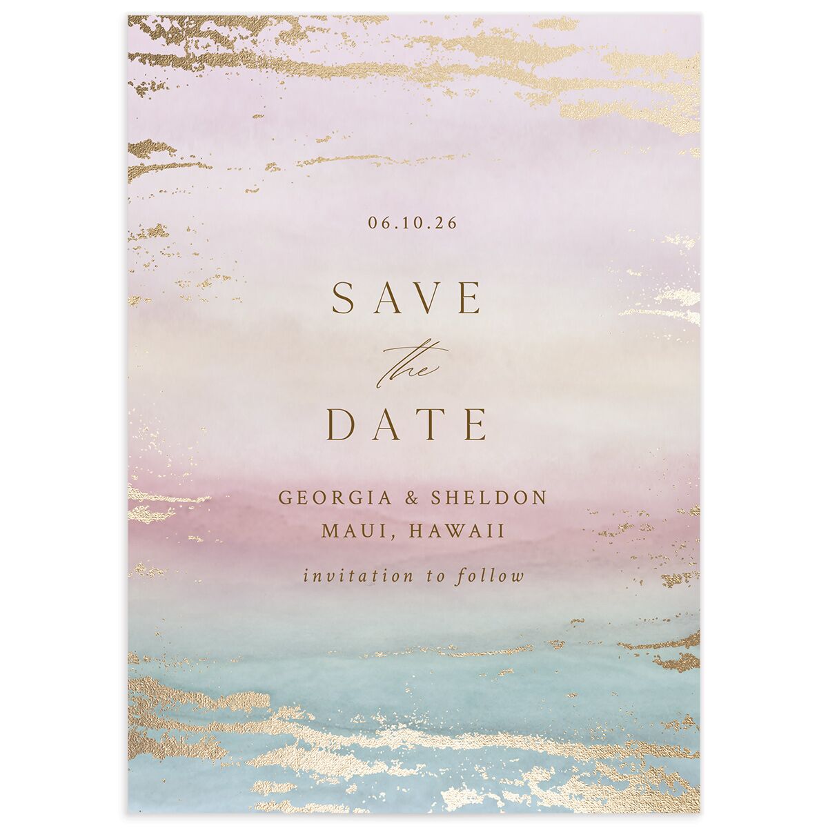 Ethereal Sunset Save The Date Cards