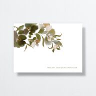 Glamorous Garland Save The Date Cards Gold Pure White Signature smooth Blank No