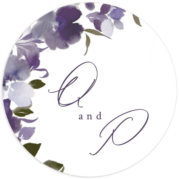Glamorous Garland Wedding Stickers