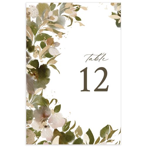 Glamorous Garland Table Numbers Gold Pure White Signature