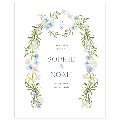 Wildflower Altar Wedding Guest Book Midnight Navy