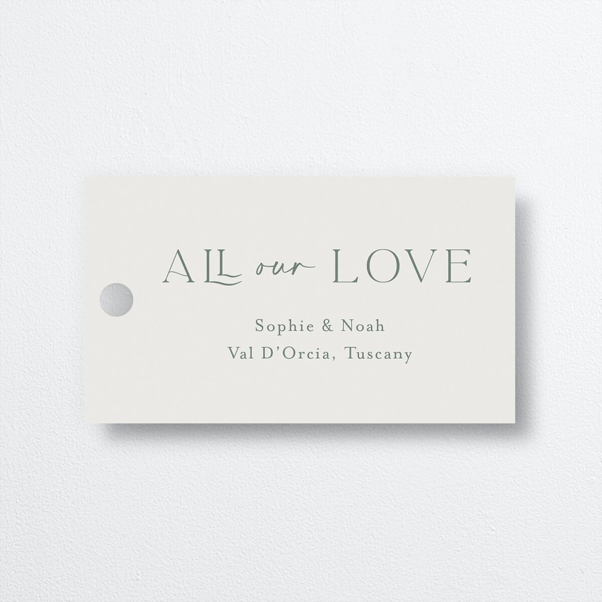 Wildflower Altar Favor Gift Tags Mist Signature