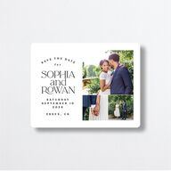 Classic Stack Save The Date Magnets Pure White Magnet Paper