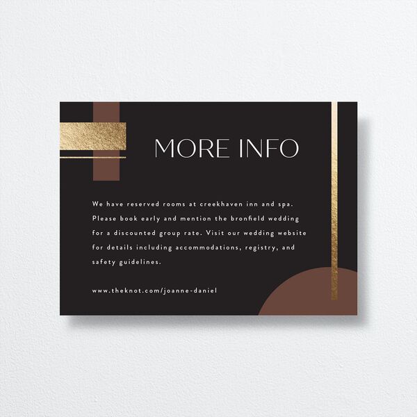 Neo Accent Wedding Enclosure Cards front