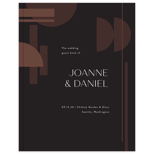 Neo Accent Wedding Guest Book Chestnut
