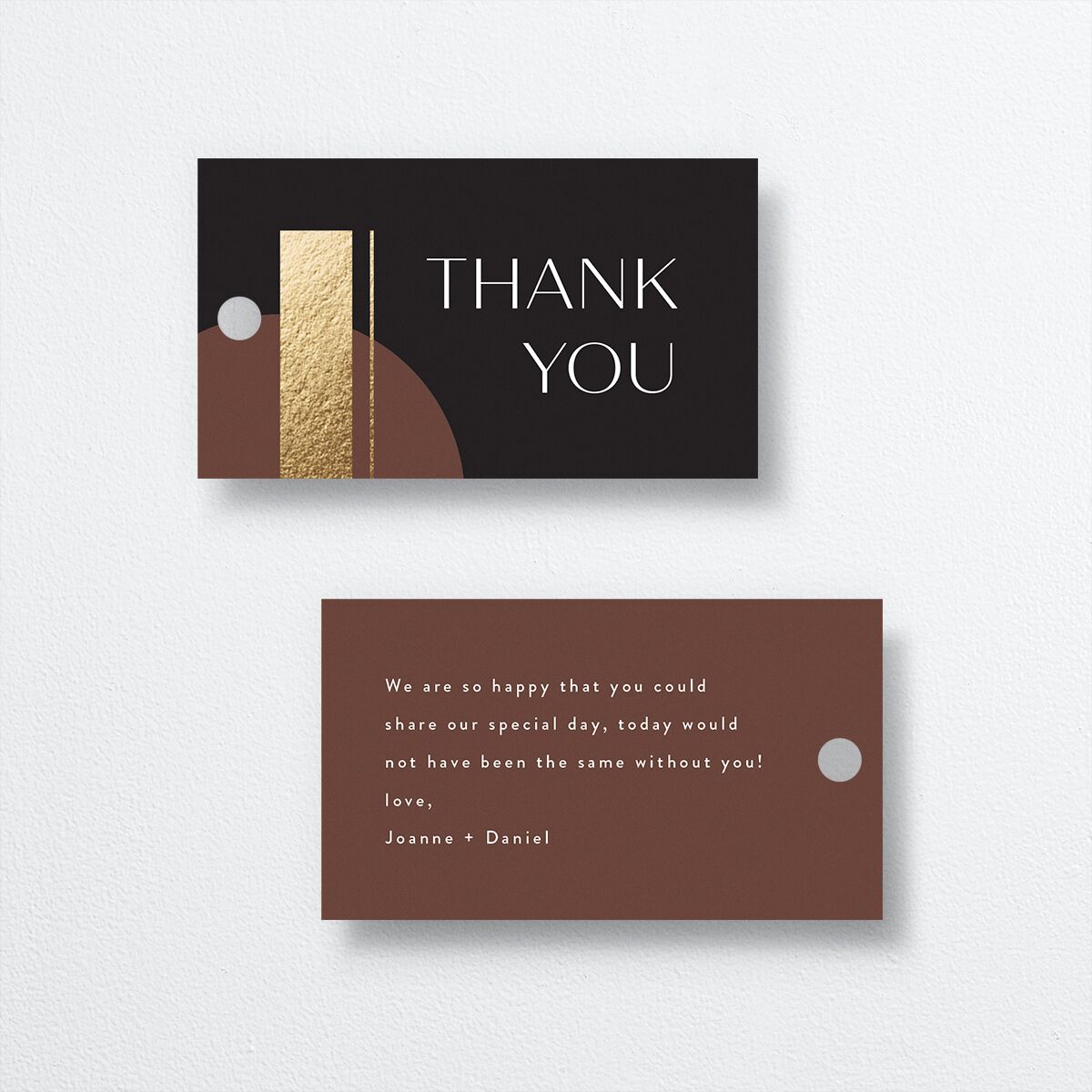 Neo Accent Favor Gift Tags front in brown