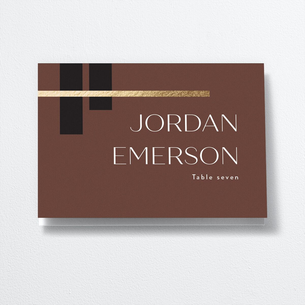 Neo Accent Place Cards front in brown