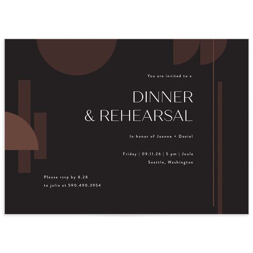 Neo Accent Rehearsal Dinner Invitations - 