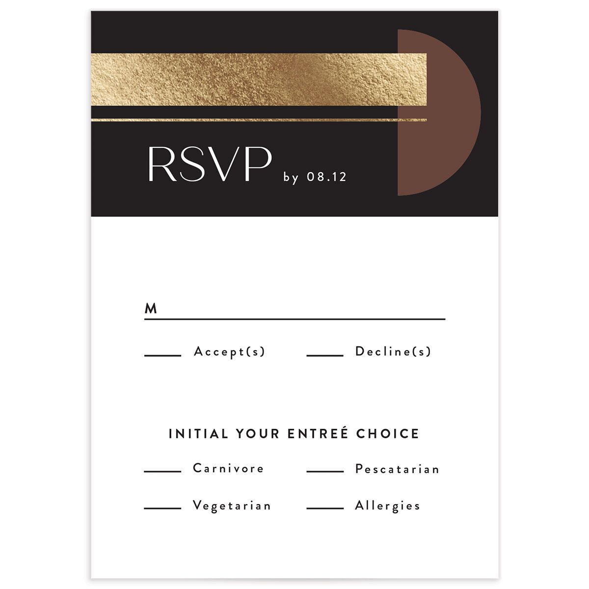 Neo Accent Wedding Response Cards