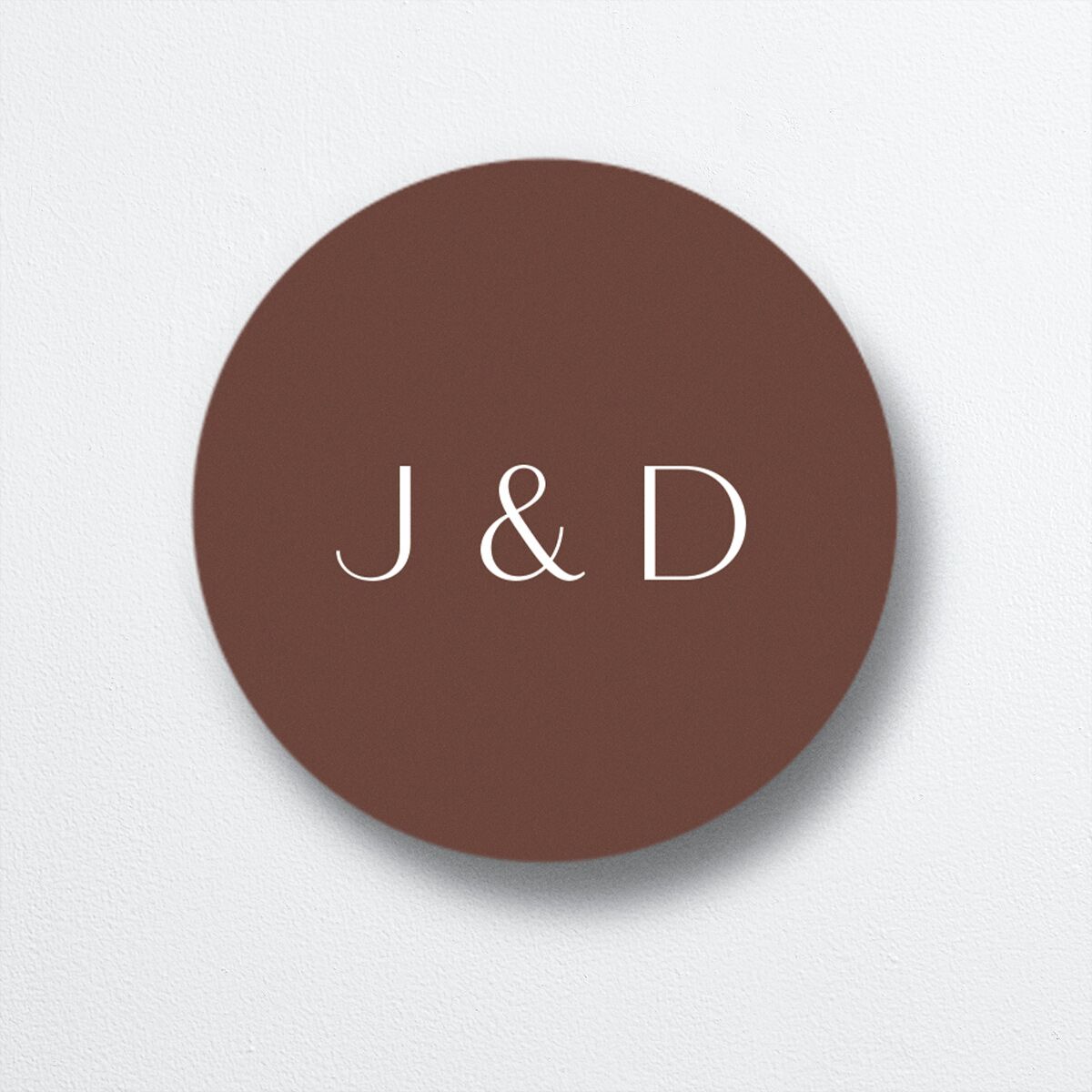 Neo Accent Wedding Stickers front in brown