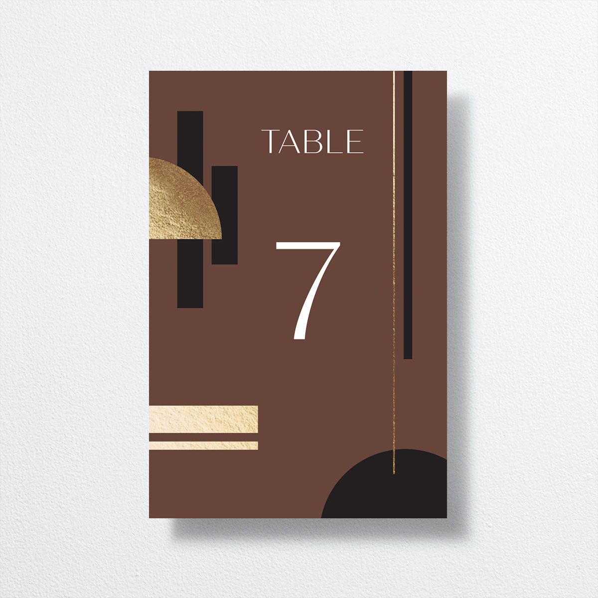 Neo Accent Table Numbers Gold Chestnut Signature