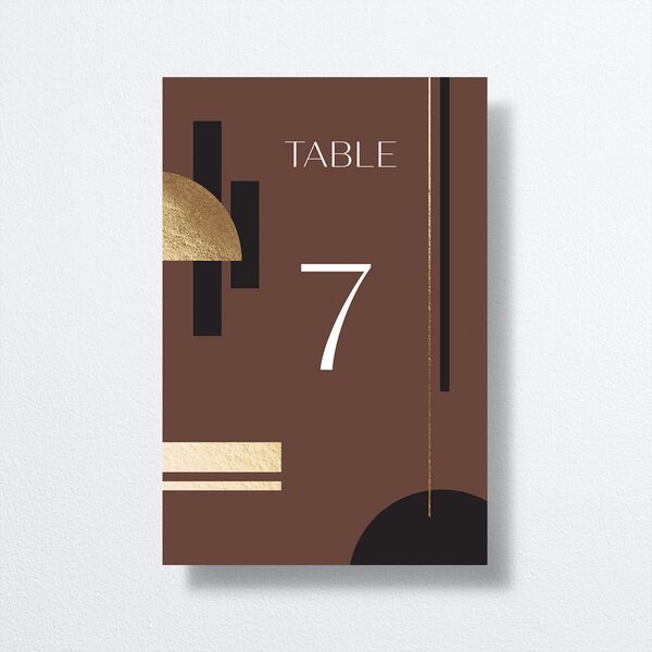 Neo Accent Table Numbers Gold Chestnut Signature
