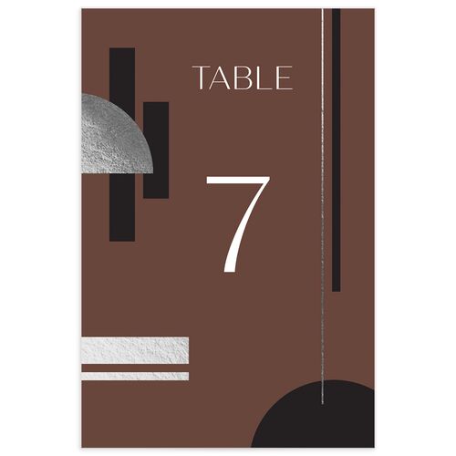 Neo Accent Table Numbers Silver Chestnut Signature