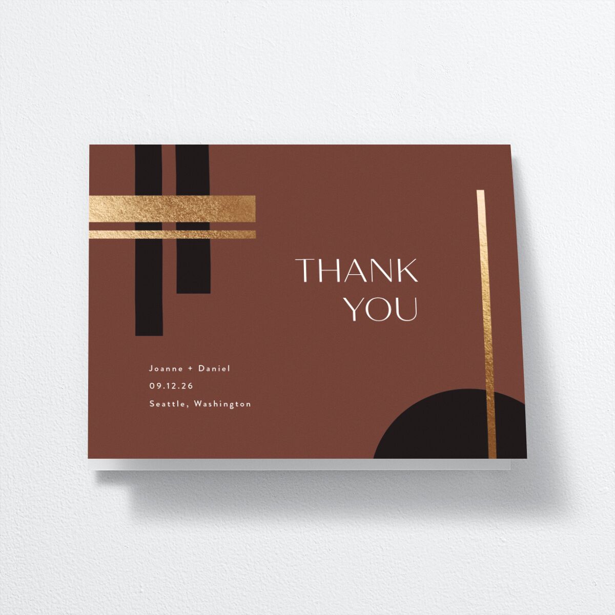Neo Accent Thank You Cards front