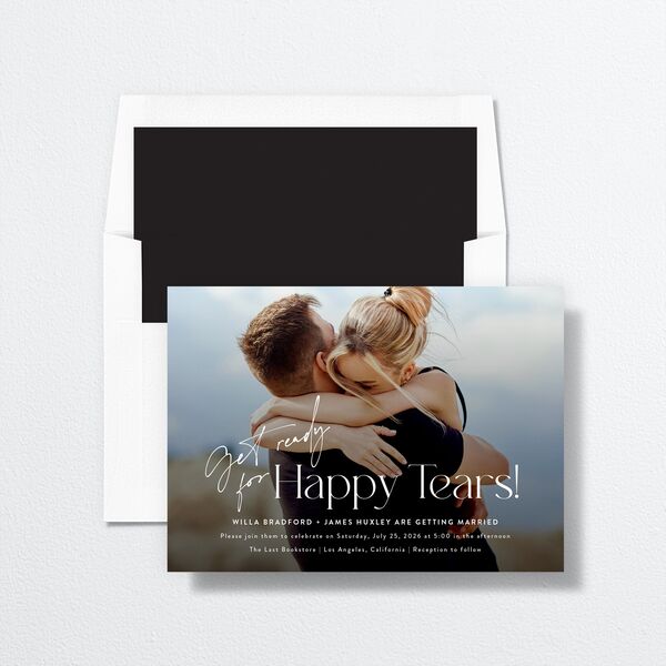 Happy Tears Wedding Standard Envelope Liners envelope-and-liner in Black