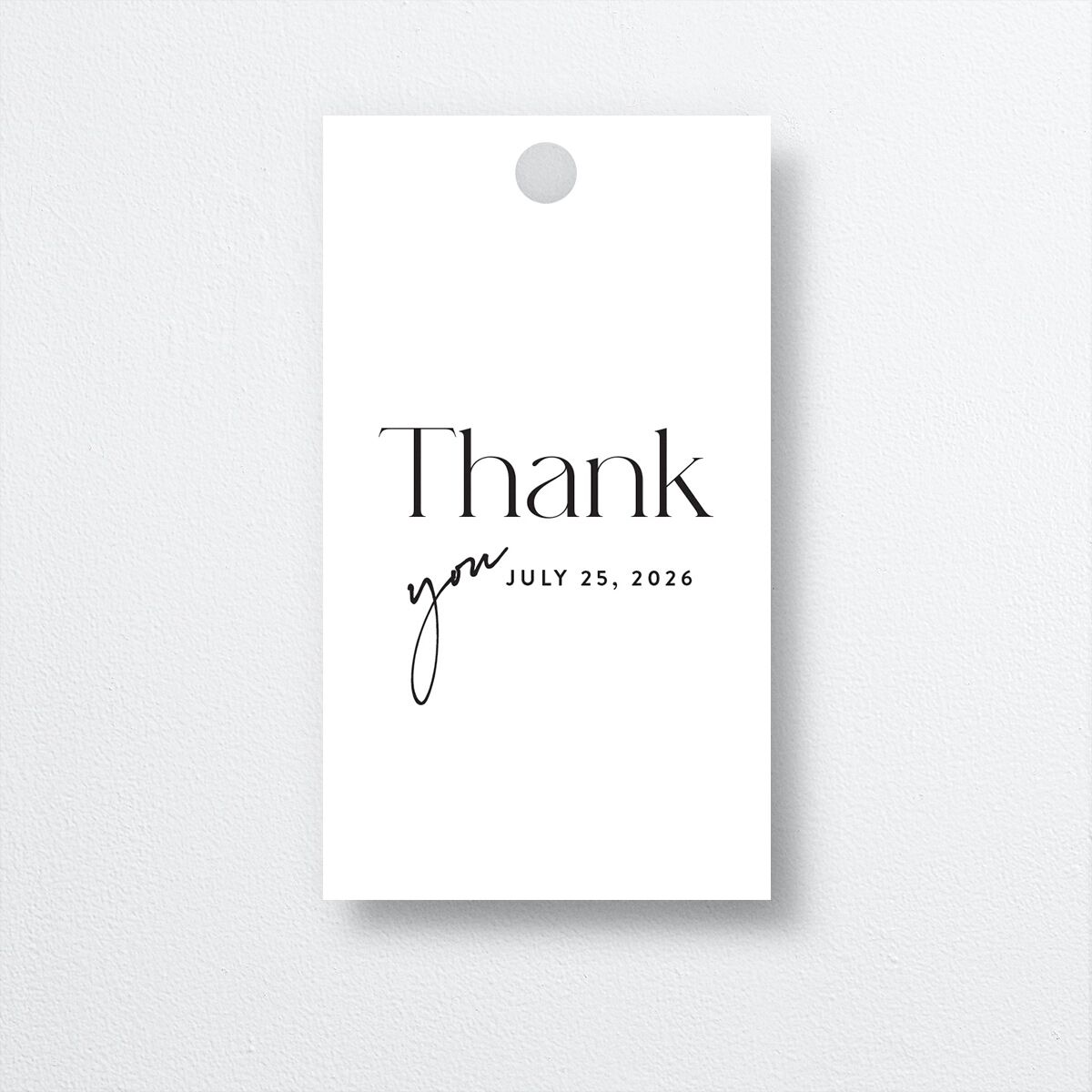 Happy Tears Favor Gift Tags front in Black